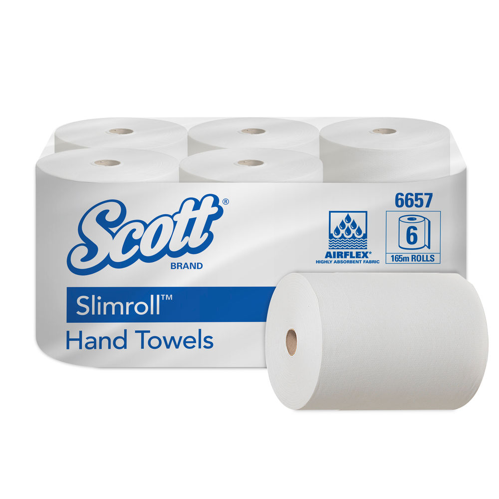 Kimberly Clark Slimroll™ Handtücher für Spender 6953, 6969, 9960 - 6 Rollen