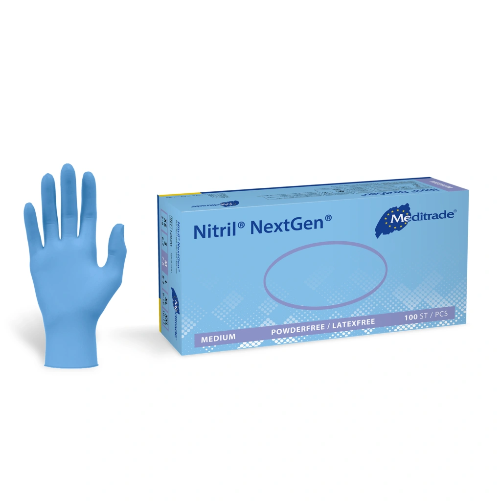 Meditrade Nitril NextGen - unsteril, puderfrei, blau - Gr. XS - 100 Stück