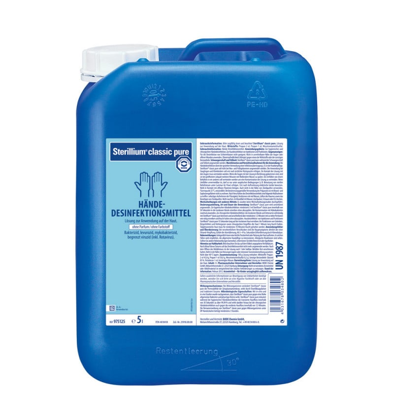 Hartmann Händedesinfektion Sterillium® classic pure - 5000 ml - 1 Kanister