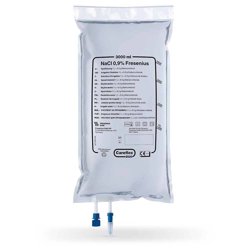 Isotonische Kochsalzlösung Careflex® Duo Beutel, 4 x 3000 ml