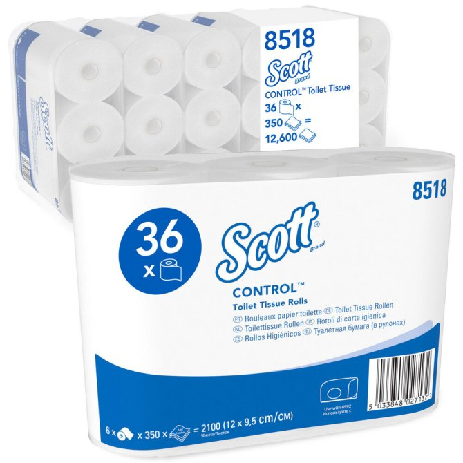 Kimberly Clark SCOTT Toilettenpapier weiß 3-lagig - 36 Rollen