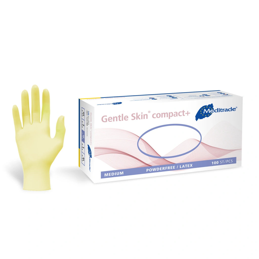  Gentle Skin compact+ puderfrei Latex-Untersuchungshandschuhe - Größe M