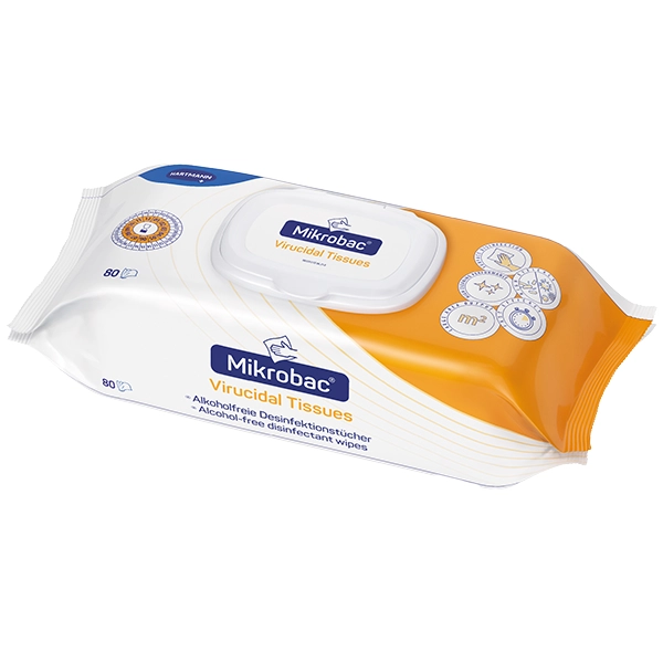 Hartmann Mikrobac Virucidal Tissues - Flowpack mit 80 Tüchern 