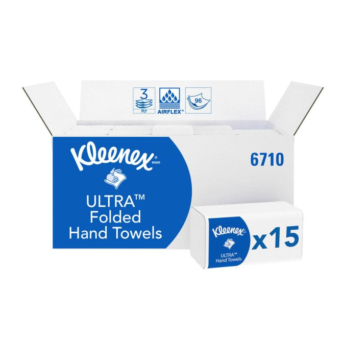 Kimberly-Clark Papierhandtücher KLEENEX® Ultra 3-lagig, 21,5 x 31,5 cm - 1.440 Stück