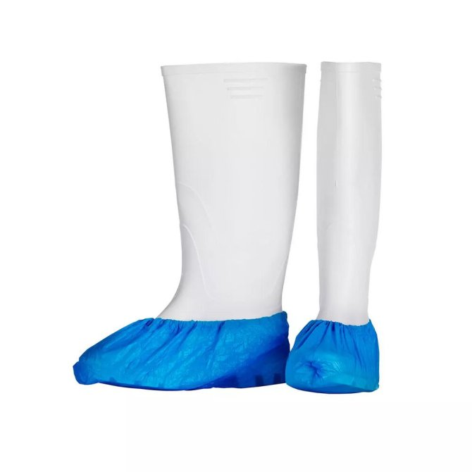 OP-Überschuhe aus CPE blau 15 x 42 cm 100 Stück, 1 PACK