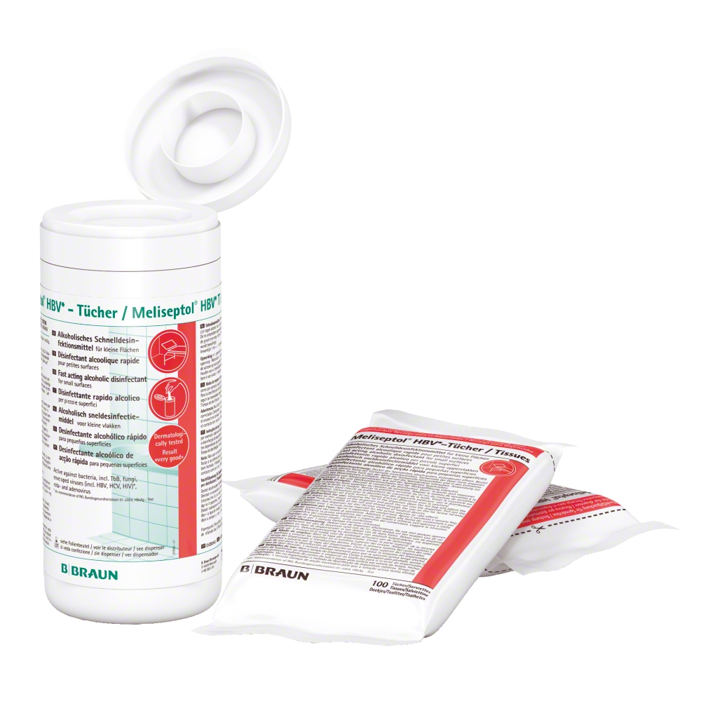 B.Braun Meliseptol® HBV-Tücher Flächendesinfektion Nachfüllpackung - 100 Stück