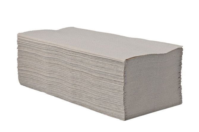 Meditrade Falthandtücher 1-lagig -  25 x 23 cm - ZickZack-Falz - natur - 5000 Stück