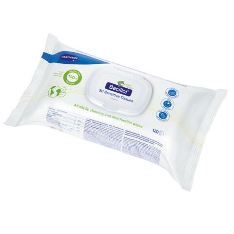 Bacillol 30 Sensitive Green Tissues - 17 x 20 cm - 120 Stück