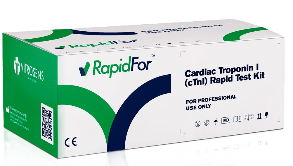 Vitrosens RapidFor Kardiales Troponin I Testkassetten - 25 Stück