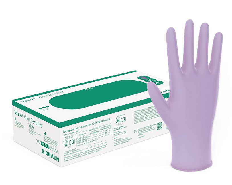 B. Braun. Vasco Vinyl Sensitive Handschuh - Gr. L - 100 Stück