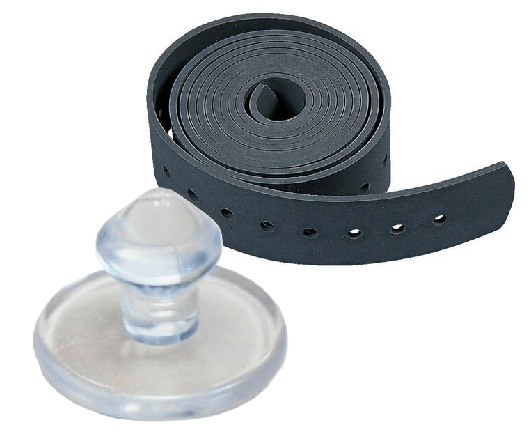 EKG-Gummispannband Befestigungsknopf - 1 Stück