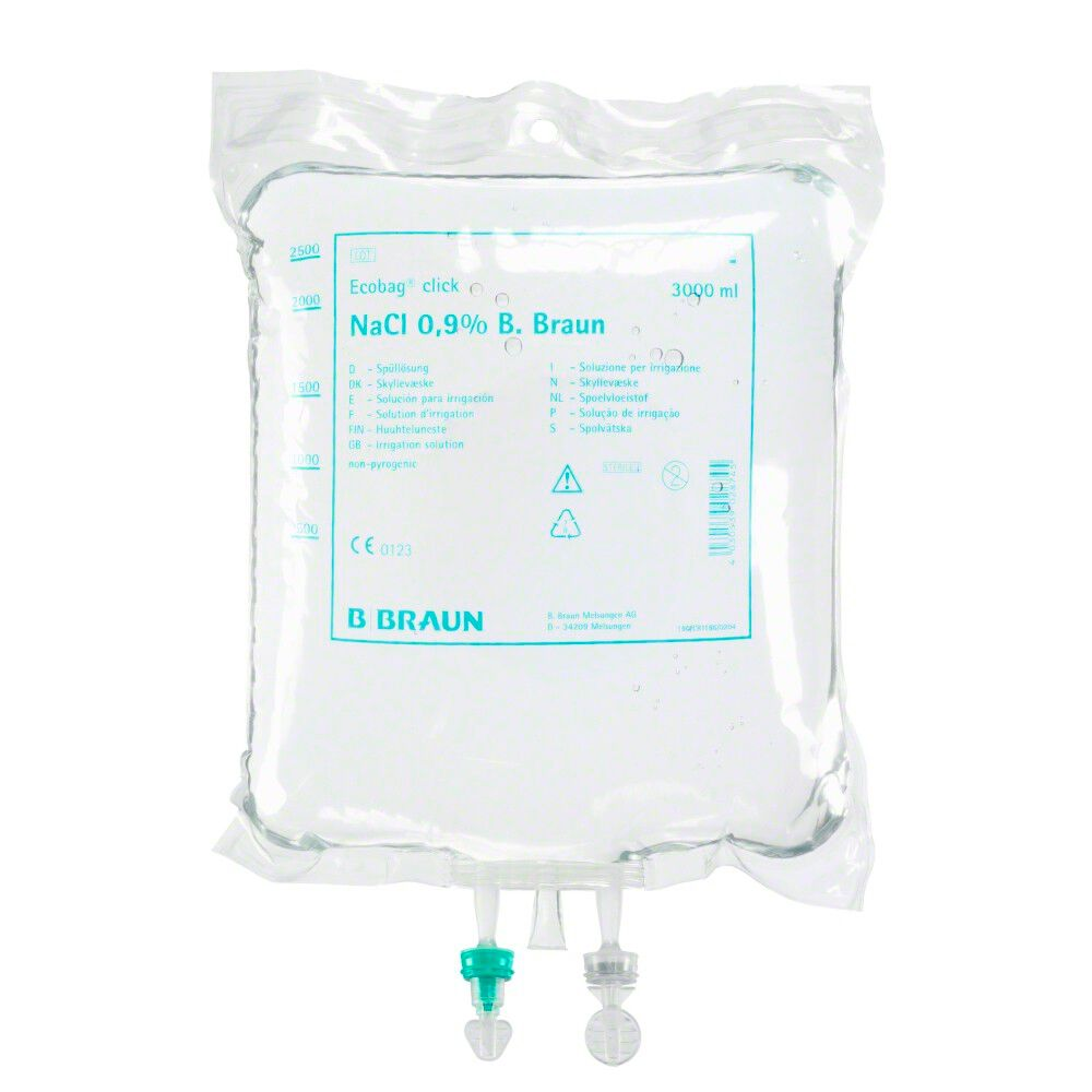 B. Braun NaCI 0,9% Isotone Kochsalzlösung Ecobag® Beutel, 20 x 500 ml