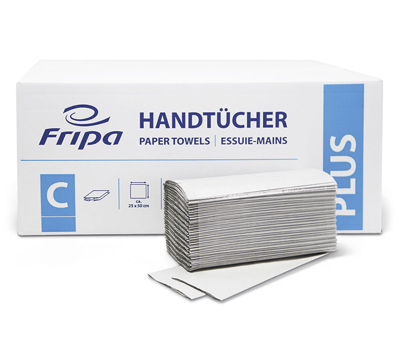Handtücher Plus naturell 1-lagig C-Falz - 25 x 50  cm - 3600 Stück