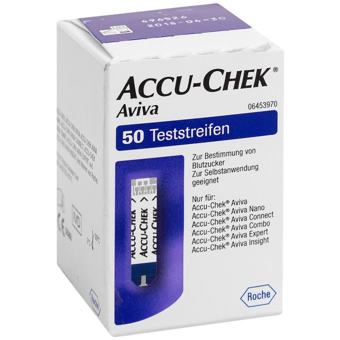 Teststreifen für Roche Glukosemessgeräte Accu-Chek Aviva - 50 Stück