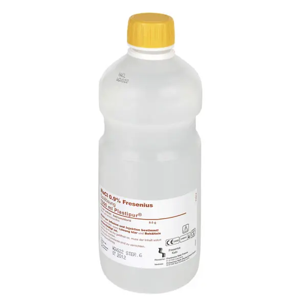 Fresenius NaCl 0,9% Isotonische Kochsalzlösung Plastipur® Flasche, 6 x 1000 ml
