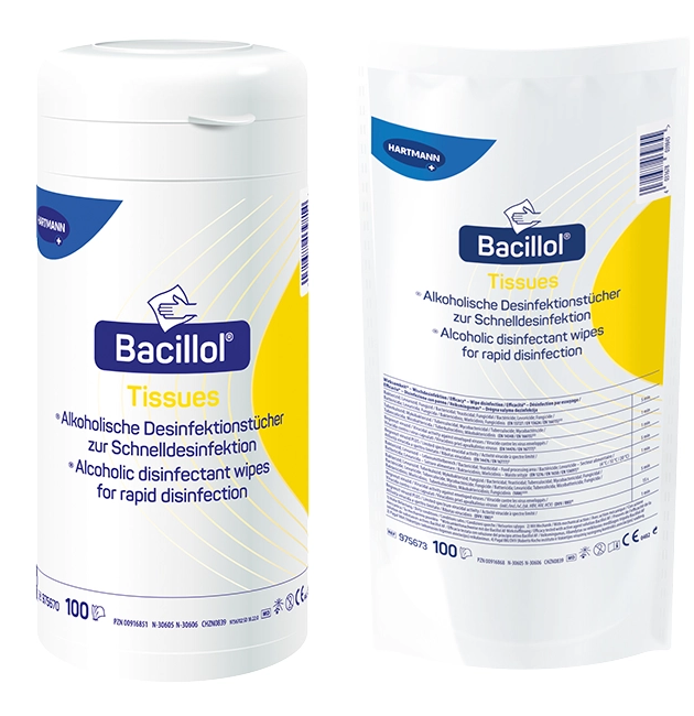Bacillol Tissue Desinfektionstücher  22,5 x 13,9 cm - Nachfülllpackung - 100 Tüchern 