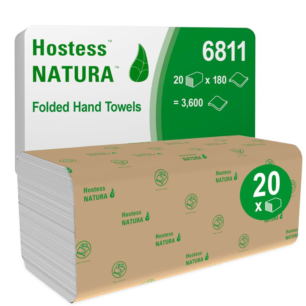 Kimberly Clark Hostess Natura Handtücher - 25 x 23 cm - 20 x 180 Stück