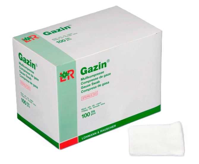 Gazin Kompresse, steril, 8-fach, 17-fädig - 10x10cm - 25 x 2 Stück