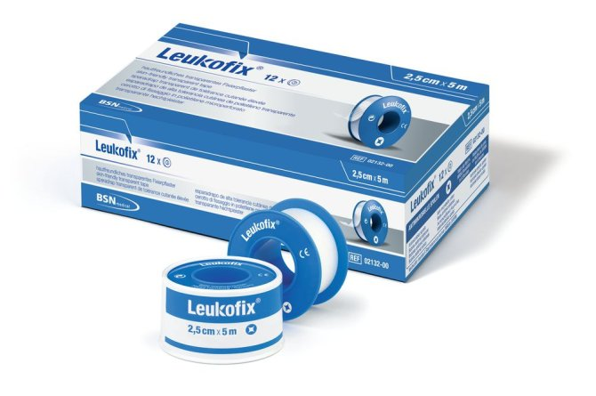 essity Rollenpflaster Leukofix, ohne Schutzring, 5 cm x 5 m, 6 Stück