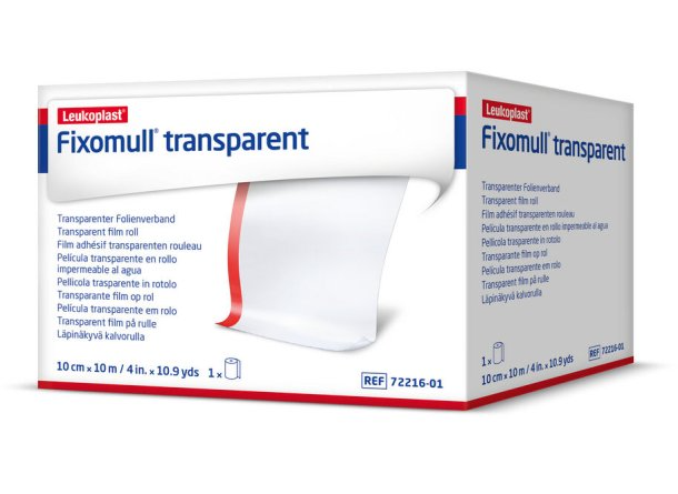 essity Fixomull® transparent Verbandfixierung, 10 cm x 2 m