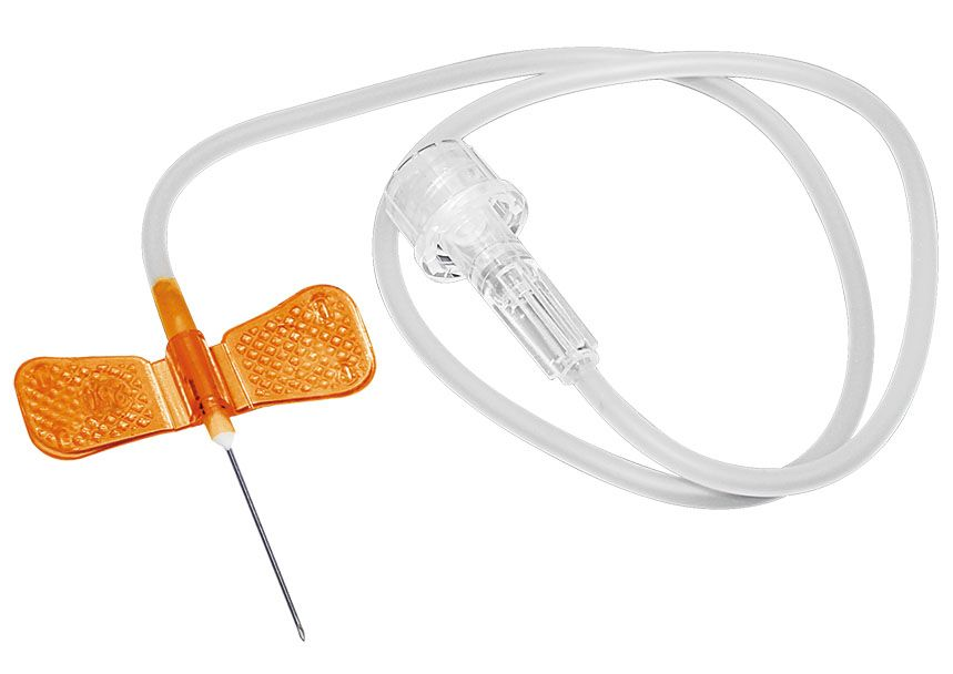 Wing-Flo Flügelkanülen - 25 G 19 mm x 0,50 mm - orange