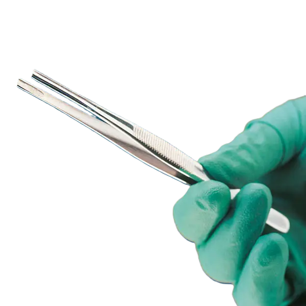 Paillettenentnahme Pinzette - gebogene Form - 14,5 cm - gebogen