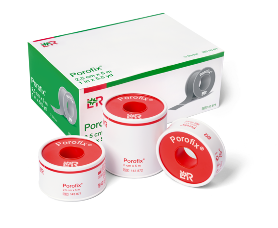 Porofix Heftpflaster, 1,25 cm x 5 m, 18 Rollen