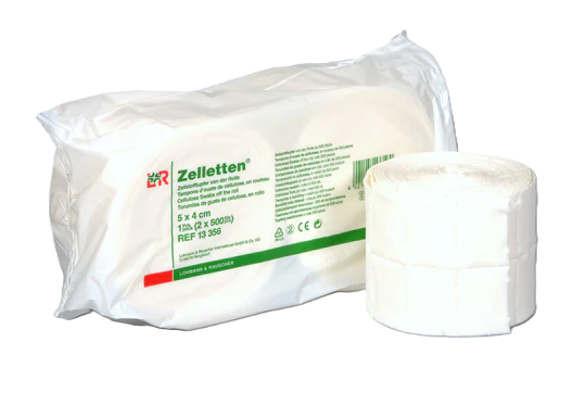 Lohmann & Rauscher Zelletten Tupfer  im Folienbeutel - 2 x 500 Stück