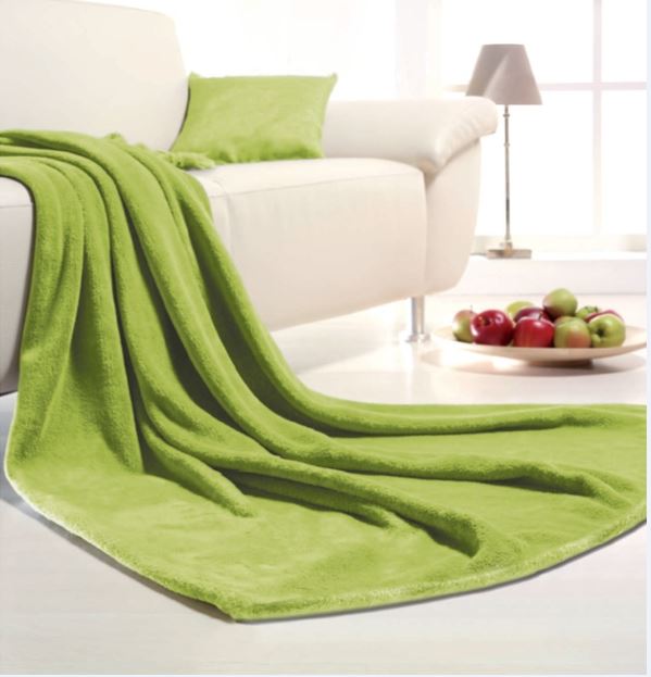 Mikroflausch-Decke Memphis grün - 150 x 200 cm - 1 Stück