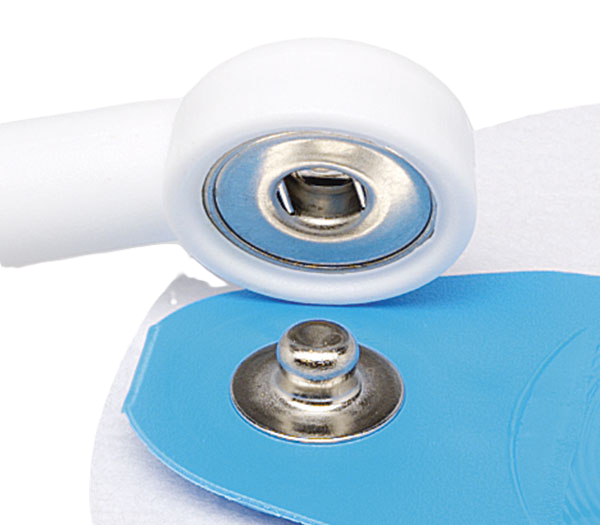 EKG Druckknopf-Adapter weiß - 1 Stück