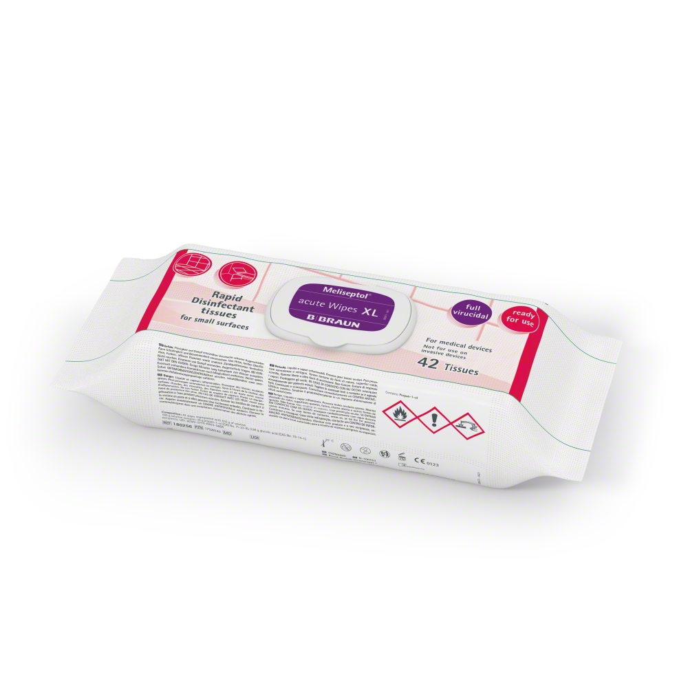 B. Braun Meliseptol® acute Wipes Flow Pack XL - 24 x 30 cm - 42 Stück