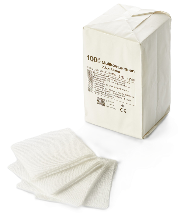 miro Mullkompresse - unsteril - 5 x 5 cm - 100 Stück