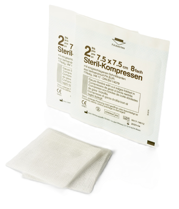 miro Mullkompresse steril -  5 x 5 cm -25 x 2 Stück