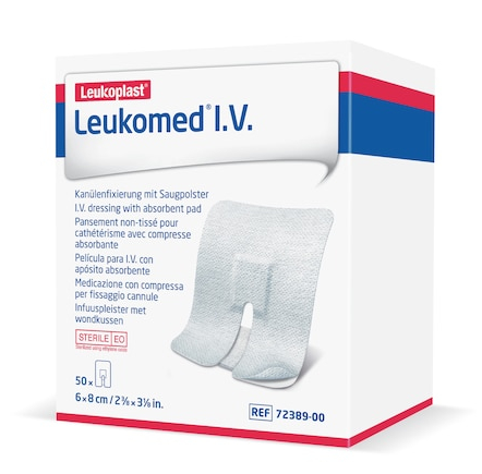 essity Kanülenfixierung Leukomed I.V. - 8 x 6 cm, 50 Stück