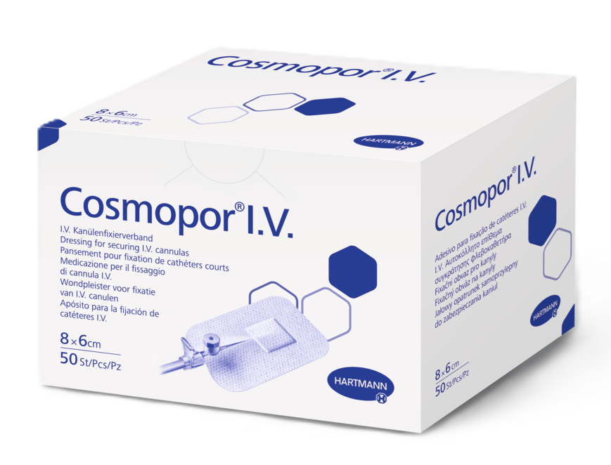 Hartmann - Cosmopor I.V. Kanülenfixierverand, 8 x 6 cm, 50 Stück