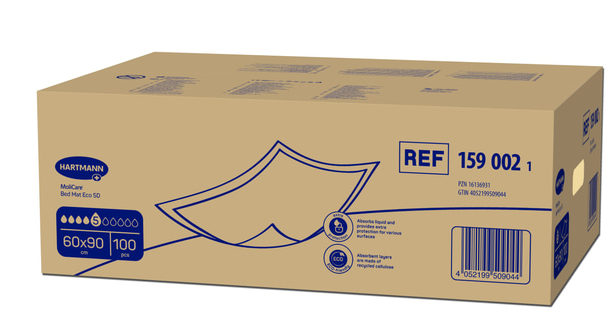 Hartmann MoliCare® Bed Mat ECO Krankenunterlage Saugstärke: 7 Tropfen, 40 x 60 cm - 100 Stück