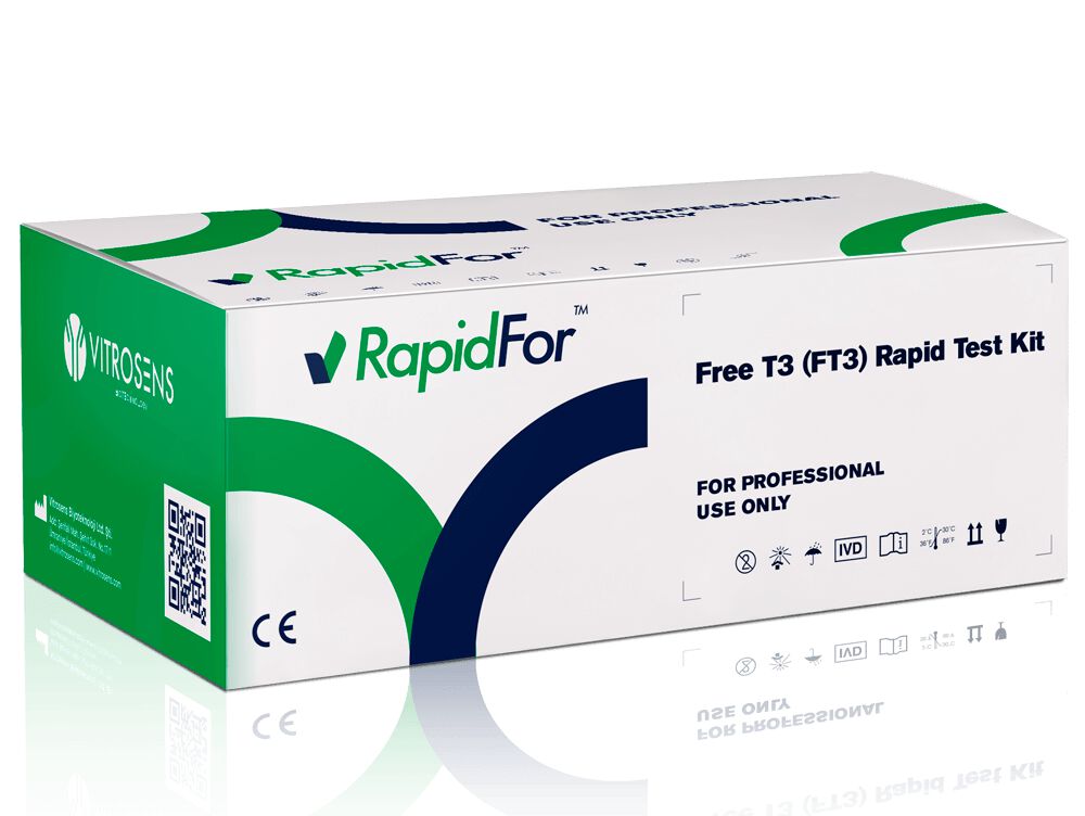Vitrosens RapidFor (Schilddrüse) Freies T3 (FT3) Testkassetten - 25 Stück