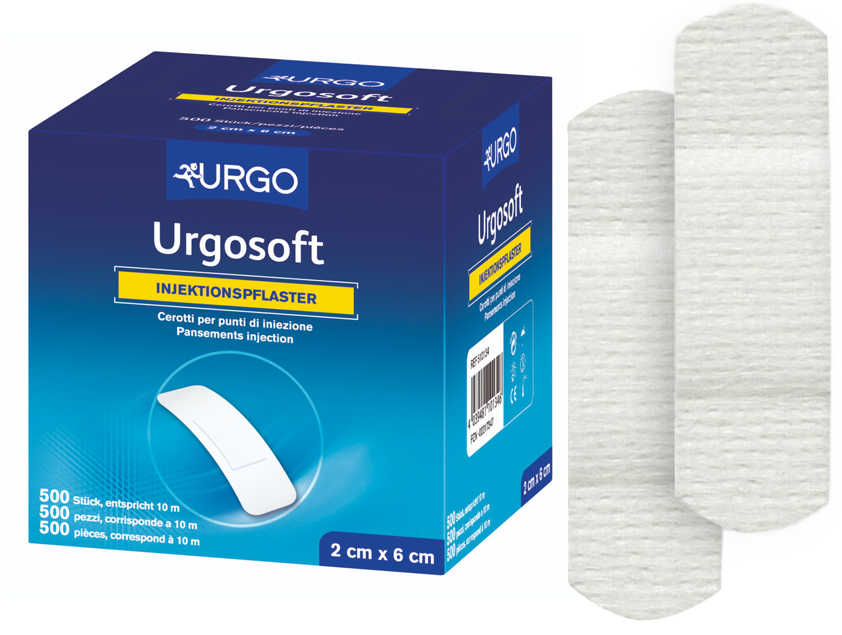 Urgosoft Injektionspflaster - 1,2 x 4 cm -  500 Stück