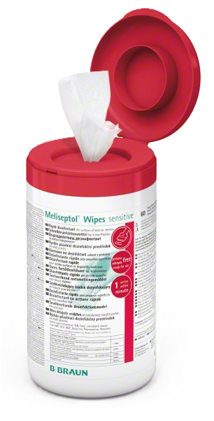 Meliseptol Wipes sensitive, Spenderbox gefüllt mit 60 Tüchern
