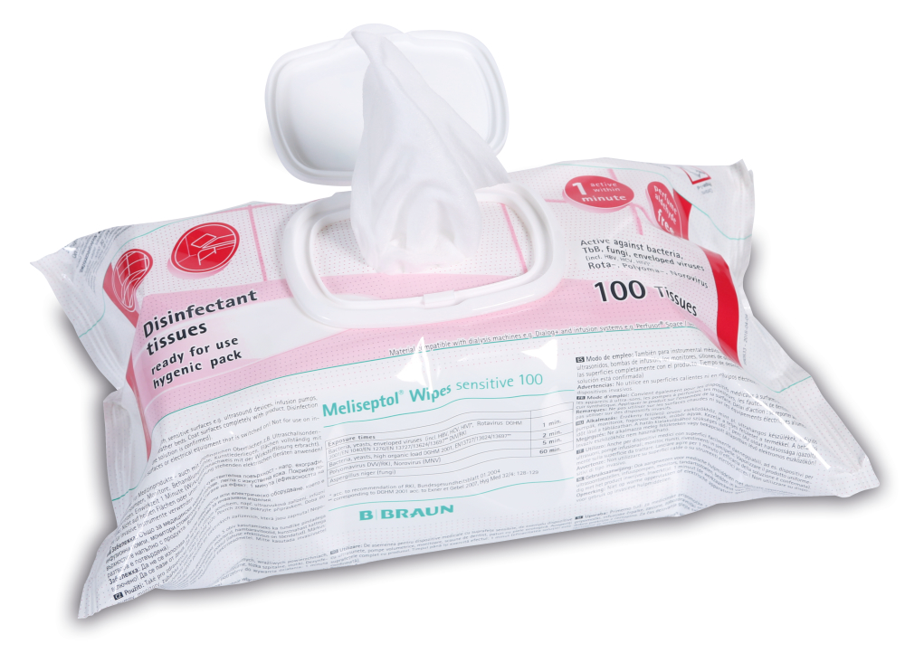 Meliseptol Wipes Sensitive 100 im Flowpack, 100 Tücher