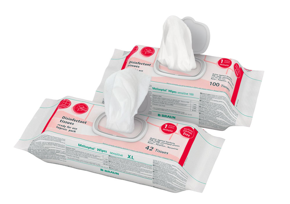 B.Braun Desinfektionstücher Meliseptol® Wipes sensitive Flow Pack XL mit 42 Tüchern