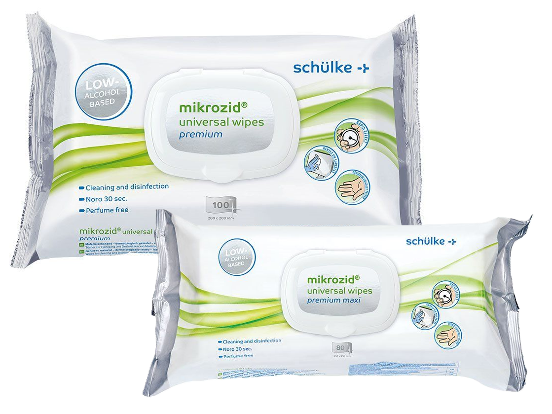 schülke mikrozid universal wipes premium Desinfektionstücher 20 x 20 cm, 100 Stück