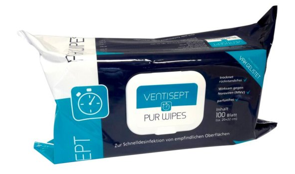 Ventisept pur Wipes Desinfektionstücher 20 x 20 cm - 100 Stück