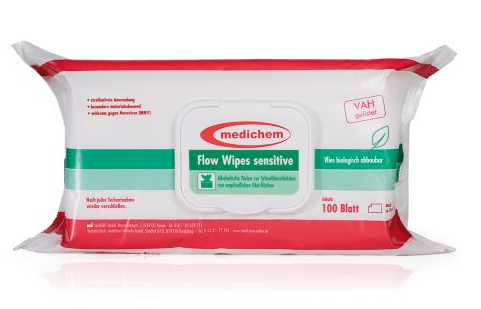 medichem Flow Wipes sensitive, 100 Stück
