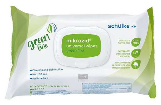 schülke mikrozid universal wipes green line 18 x 20 cm - 114 Stück