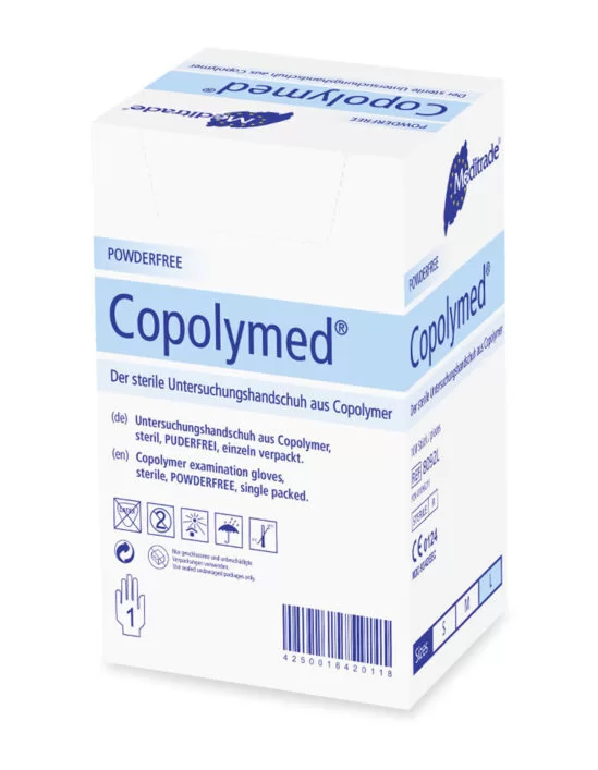 Meditrade Copolymed® puderfreie Untersuchungshandschuhe Gr. L - 100 Stück