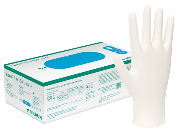 Vasco Nitril soft - puderfrei, latexfrei, weiß, Gr. L, 200 Stück