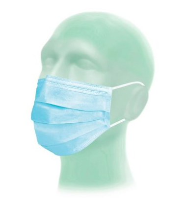 SUAVEL® Protec OP-Gesichtsmaske, Schutz gegen Flüssigkeitsspritzer - 50 Stück