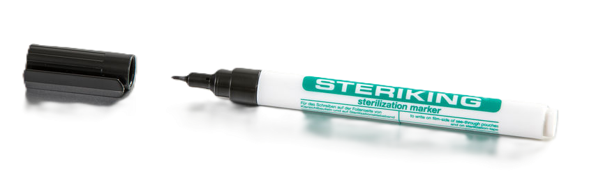 Wipak Steriking® Marker schwarz, Spitze 0,75 mm - 10 Stück