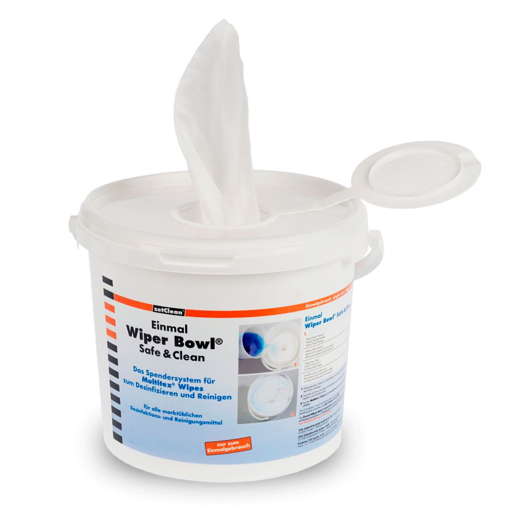 ZVG Multitex®Wipes mit Einmal-Wiper Bowl® Safe & Clean Einmal-Tuchspendersystem Premium, glatt